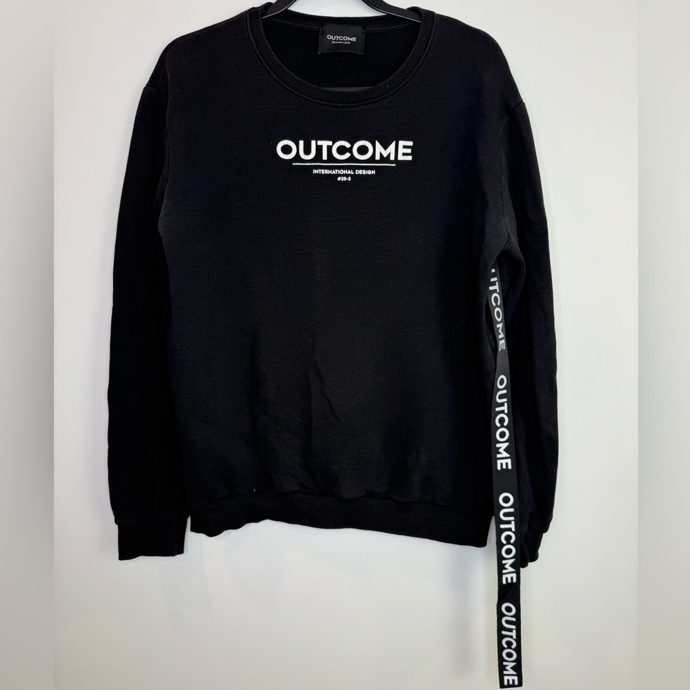OUTCOME Gianni Lupo Black Sweatshirt size large made in Italy